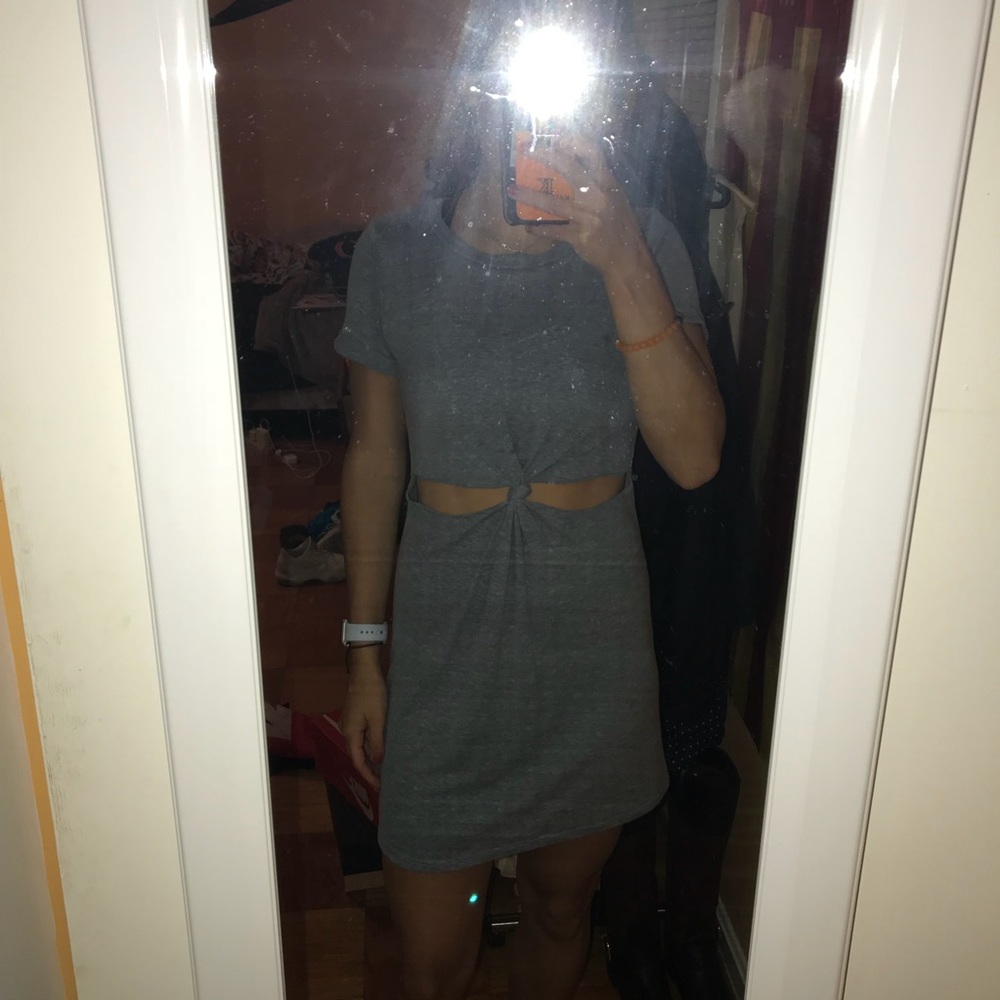 Urban Outfitters cut out knot blue dress